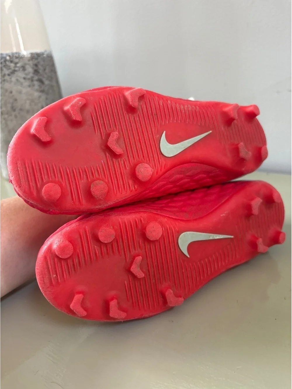 Nike Hypervenom Soccer Cleats Red and Gray Size 13 Kids Boys girls